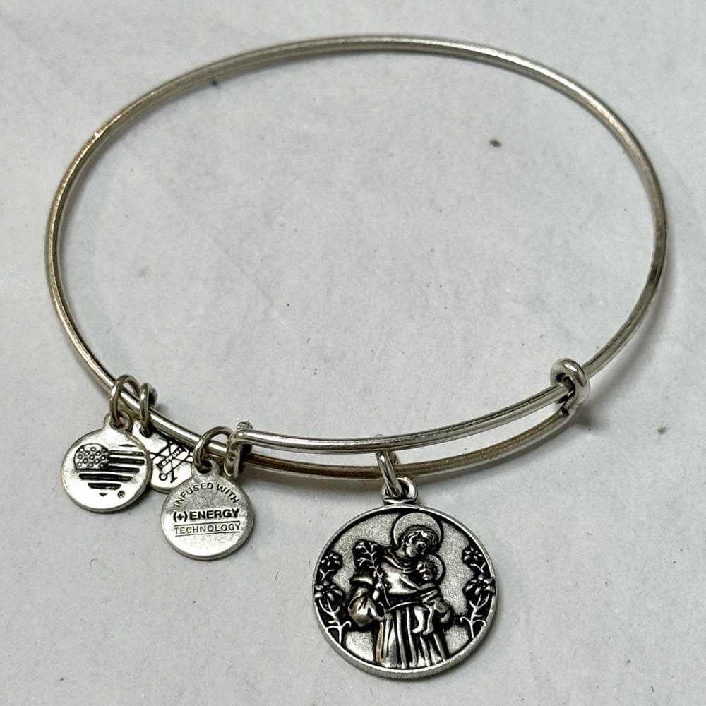 Alex and Ani St Anthony Charm Bangle Bracelet